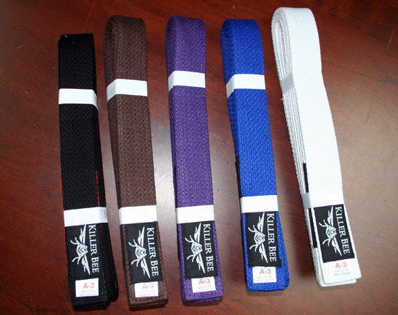 Custom School Wholesale Order For 50 BJJ Gi Weave Belts – Killer Bee Gi